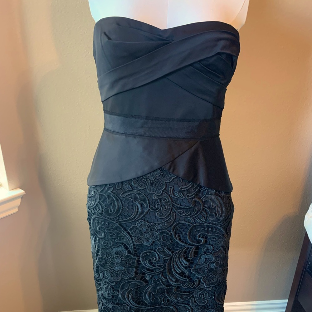 BCBG Maxazria strapless cocktail dress